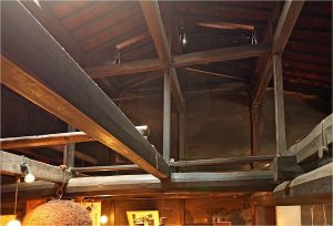 原田家（天保大火直後）。梁はほっそりとしている