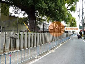 大阪府門真市の茨田堤跡と堤根神社本殿